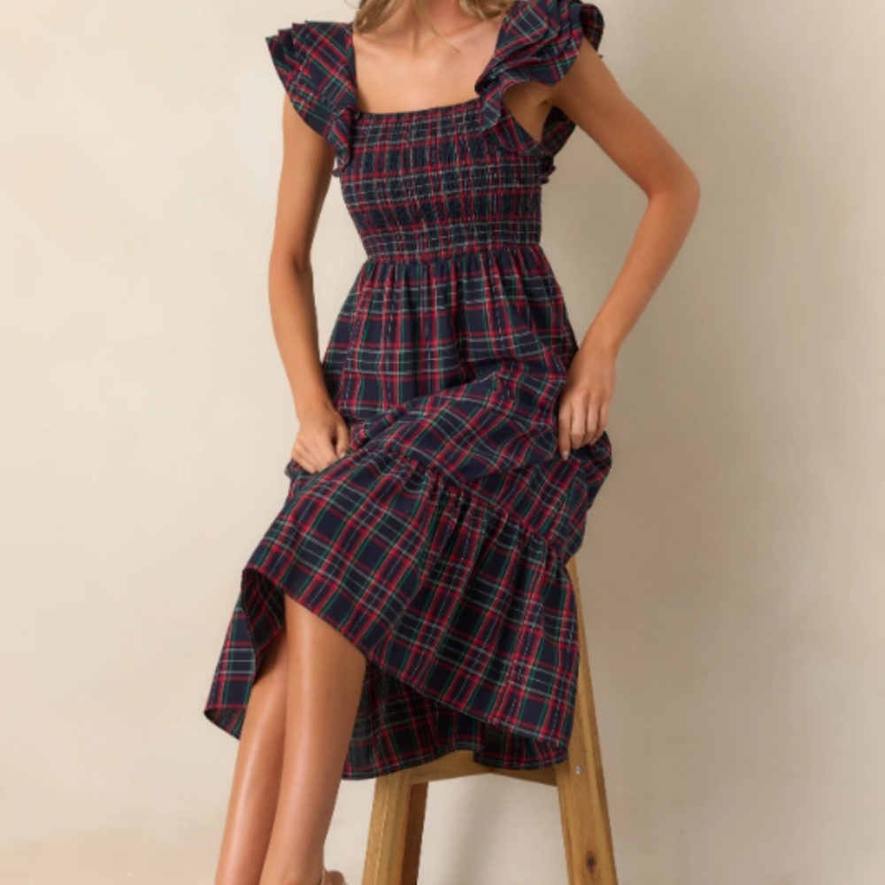 Hill House Ellie Nap Dress - Iris Tartan (Size XS)